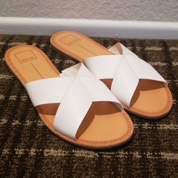 dolce vita white sandals